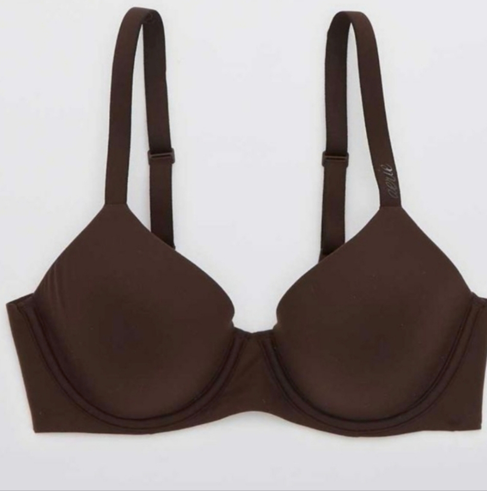 Aerie SMOOTHEZ Full Coverage Lightly Lined Bra brown 32DD